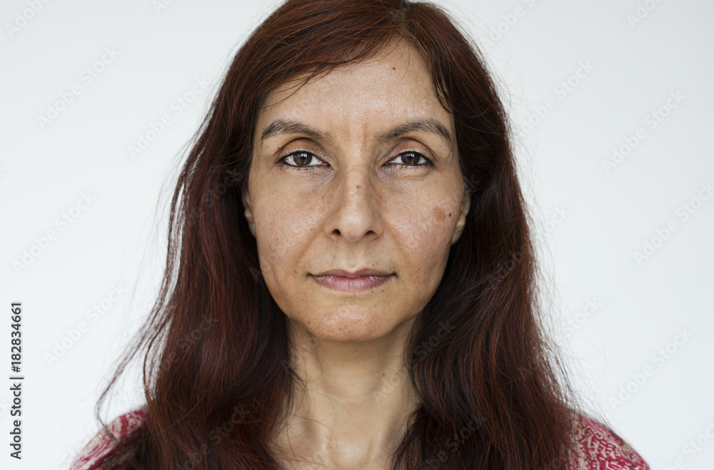 Worldface-Indian woman in a white background Worldface-Indian woman in a white background
