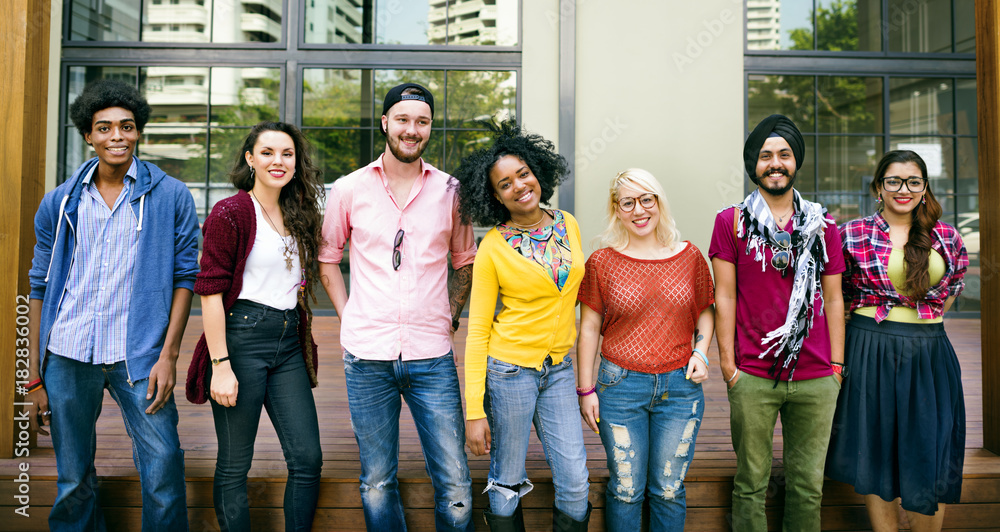 Fototapeta premium Diverse friends / students shoot .
