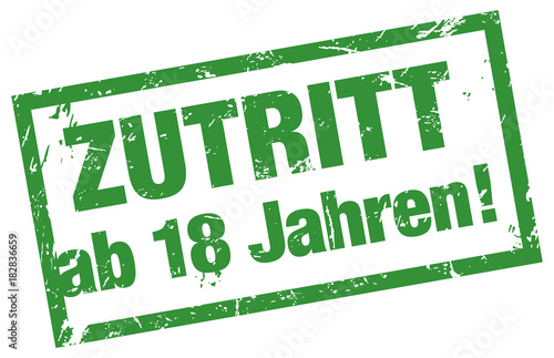 Zutritt ab 18 Jahren