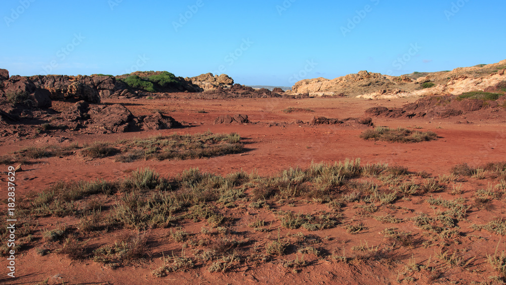 paesaggio lunare  presso Cala Pregonda - isola di Minorca (Baleari)