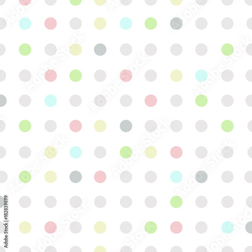 Texture, abstract background. Dot in different colors on white background. Text Width.