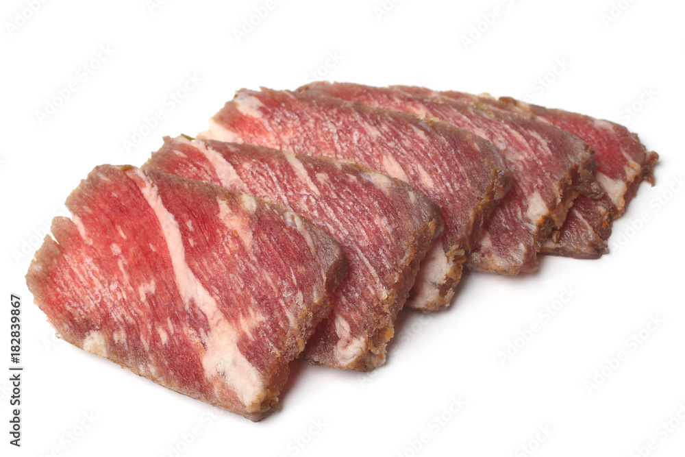 Beef carpaccio marinated in red wine Beef carpaccio marinated in red wine