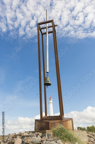 Memorial for the children lost in shipwreck of ferryboat Estonia and Lighthouse on Tahkuna peninsula, Hiiumaa island, Moonsund archipelago, Estonia. photo