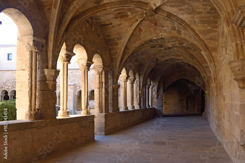 Cloister of the monastery of Vallbona de les Monges  Lleida province  Catalonia  Spain