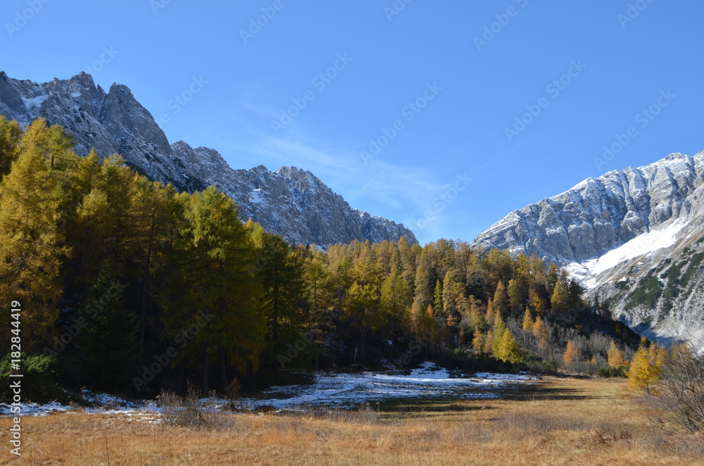 Herbst Alpen Halltal Karwendel