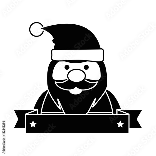 cute santa claus kawaii character vector illustration design