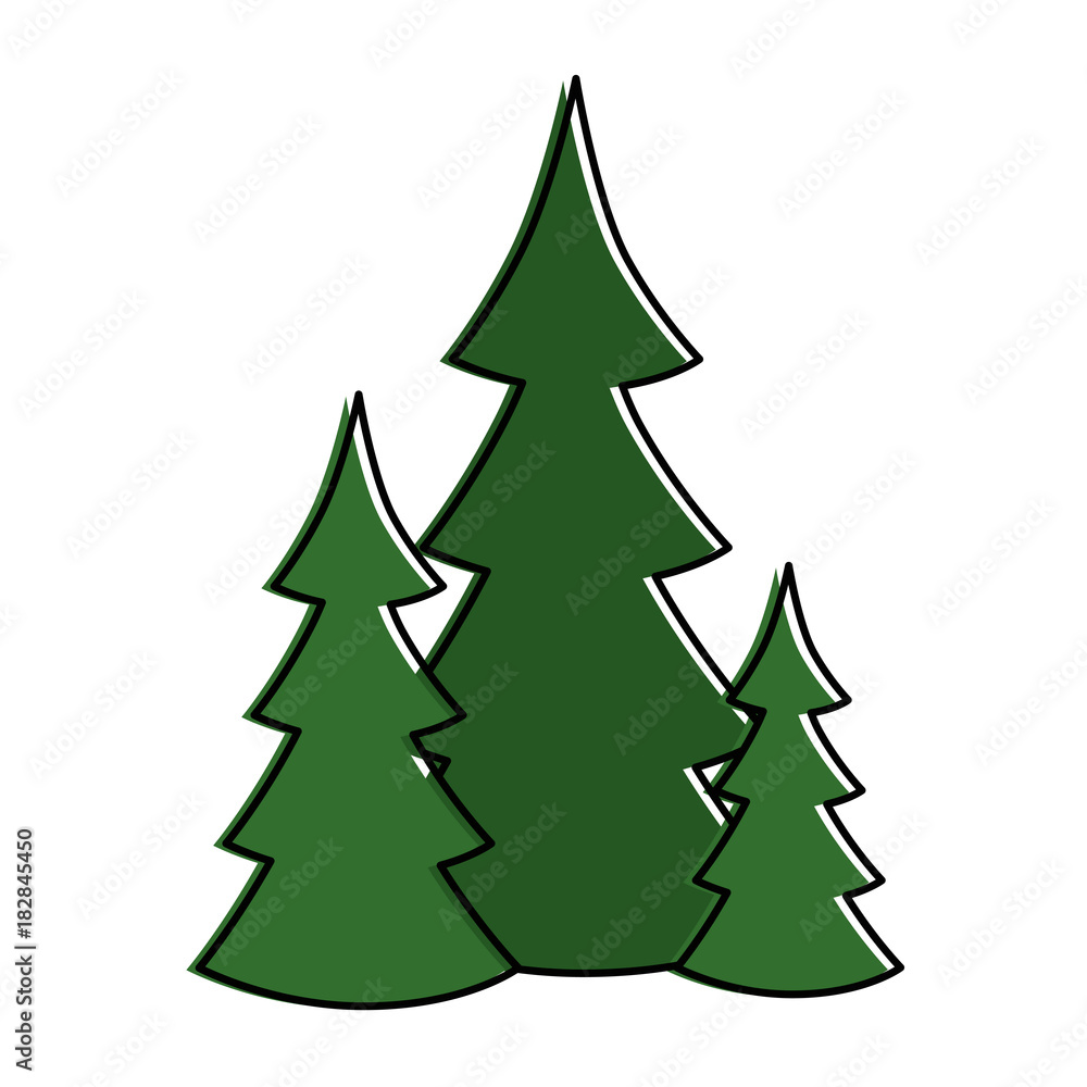 pine forest scene icon vector illustration design pine forest scene icon vector illustration design