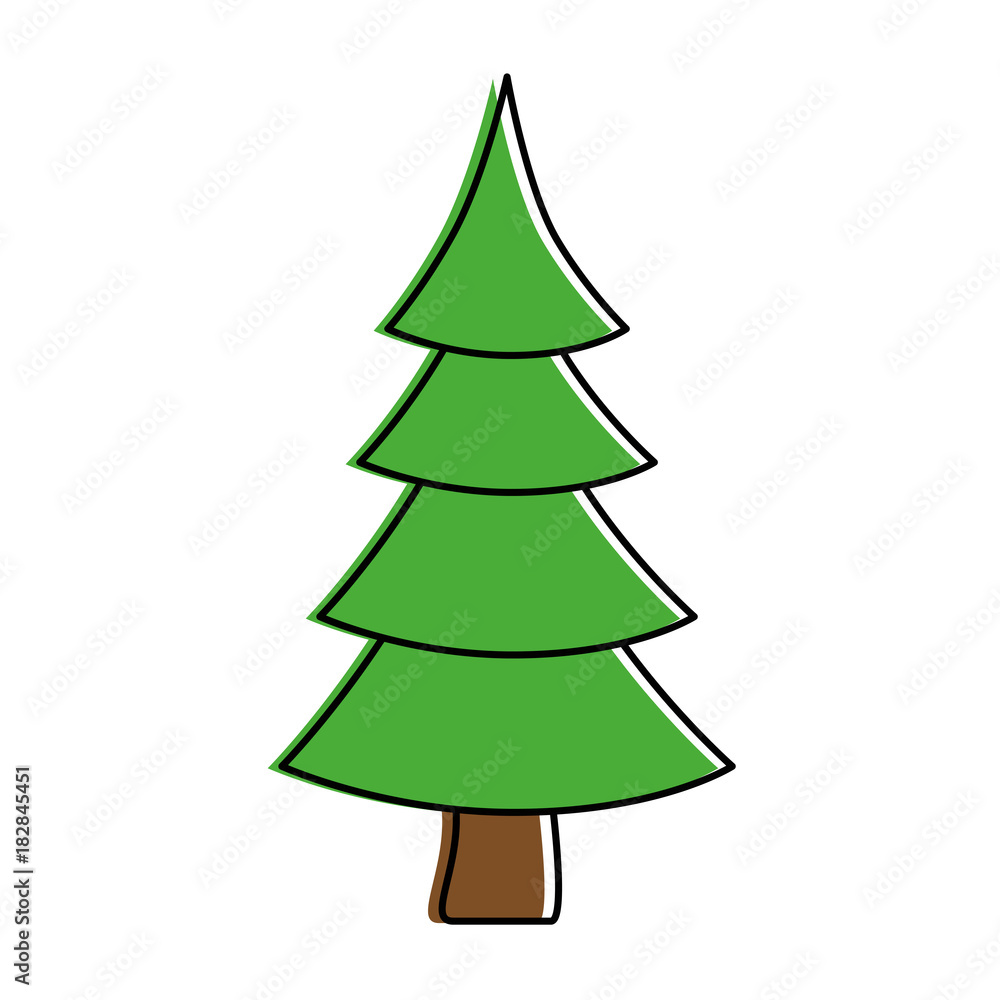 Fototapeta premium christmas tree isolated icon vector illustration design