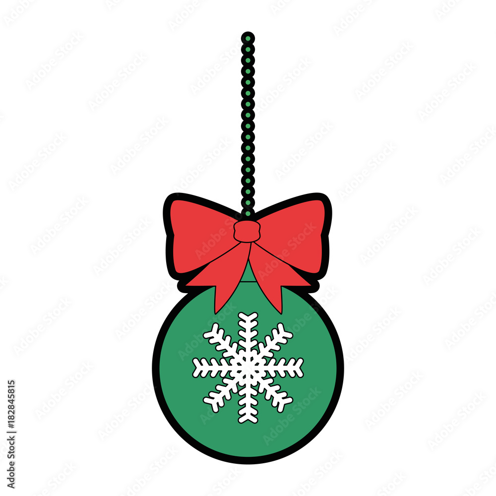 christmas ball hanging icon vector illustration design christmas ball hanging icon vector illustration design