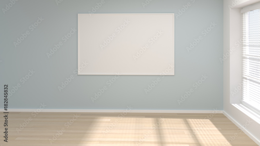 mock up empty room poster frame minimal concept 3d illustration Interior design modern living room copy space and object minimal concept mock up empty room poster frame minimal concept 3d illustration Interior design modern living room copy space and object minimal concept