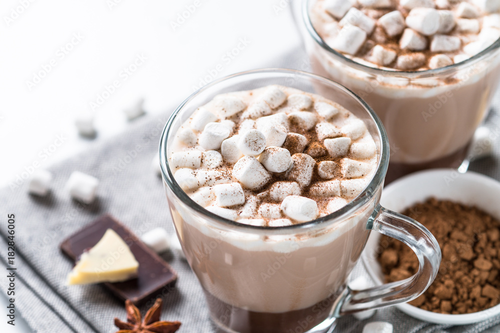 Hot chocolate or cocoa with marshmallow. Hot chocolate or cocoa with marshmallow.