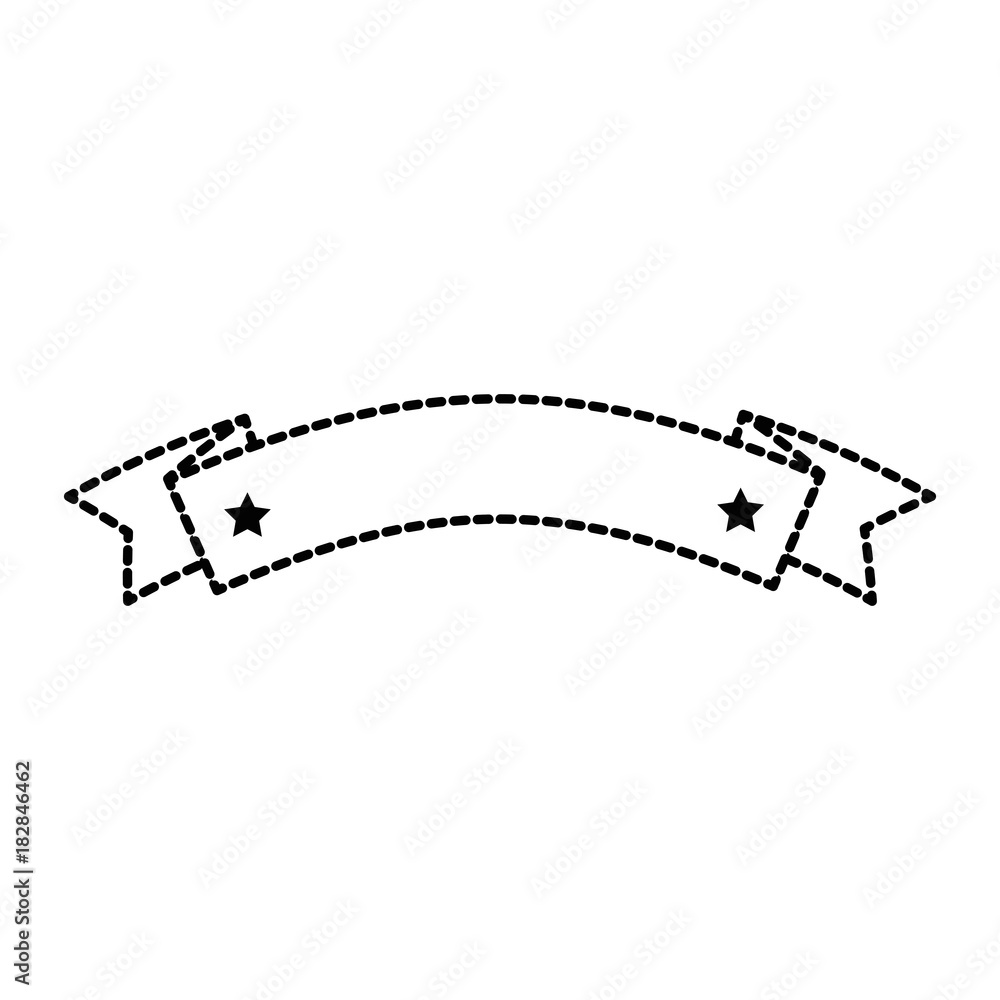 ribbon with stars icon vector illustration design