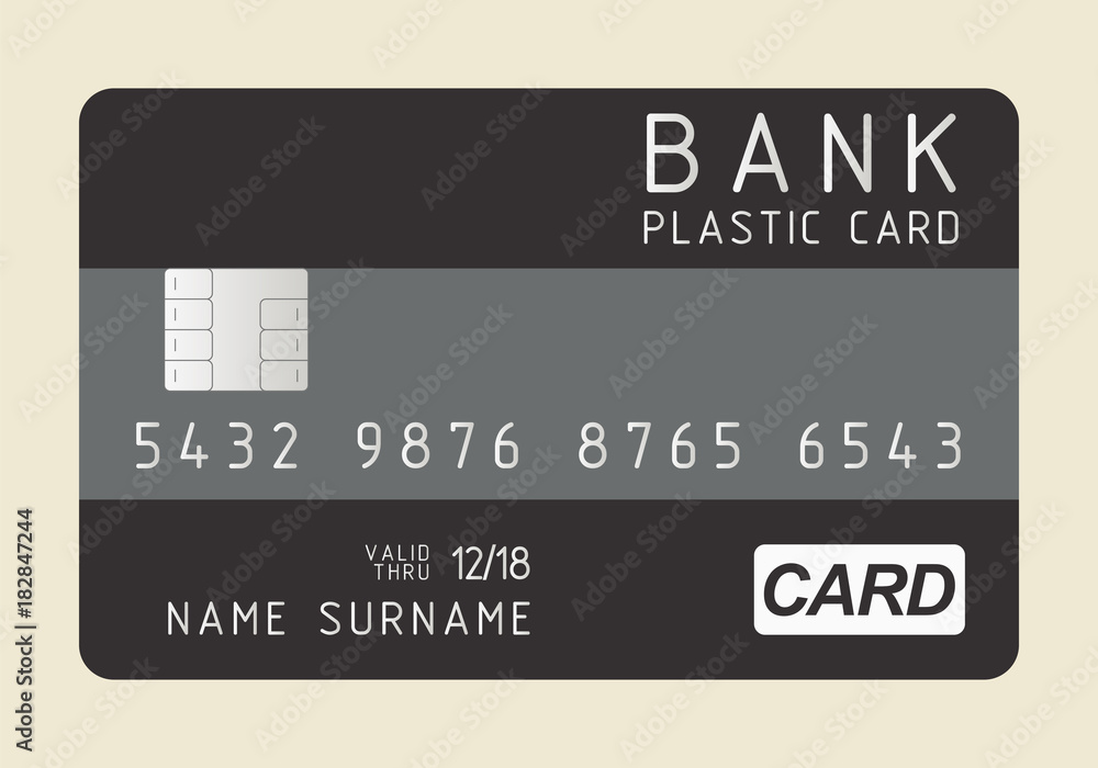 Fototapeta premium Black bank credit card