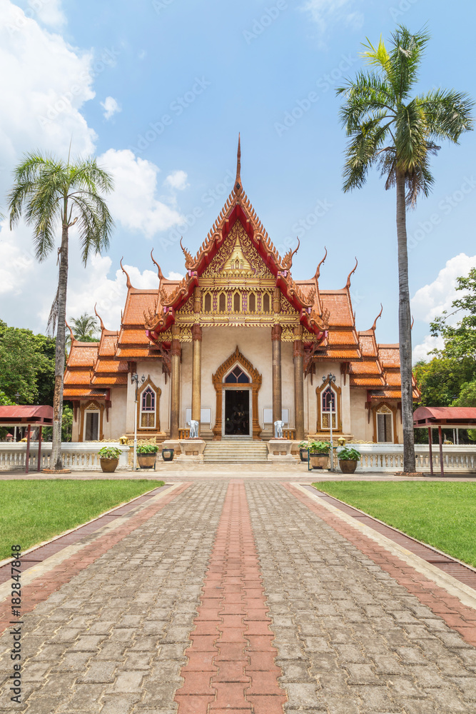 Wat Sri Ubon Rattanaram the most famous public thai buddhist temple in Ubonratchathani Thailand.