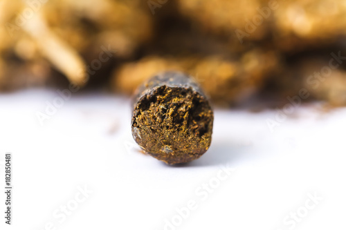 Billede på lærred twisted hemp. narcotic hashish closeup