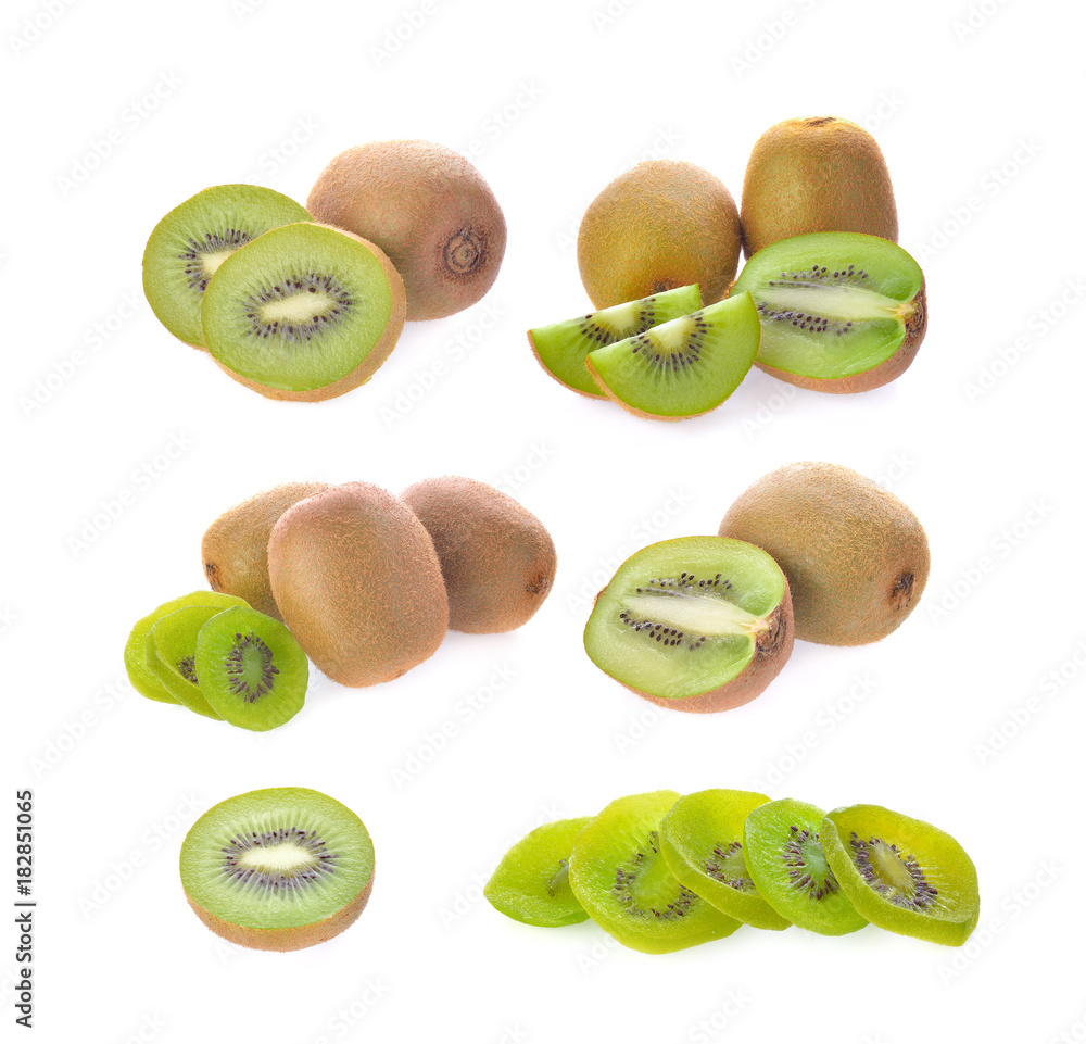 Fototapeta premium kiwi fruit on white background
