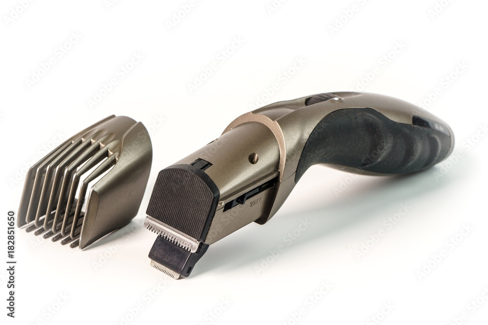 Beard and mustache trimmer isolated on white background Beard and mustache trimmer isolated on white background