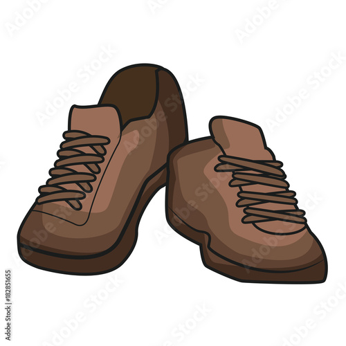 Mens leather shoes icon vector illustration graphic design