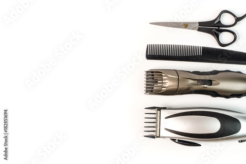 The machine for a hairstyle and hair trimmer. Hair clippers and