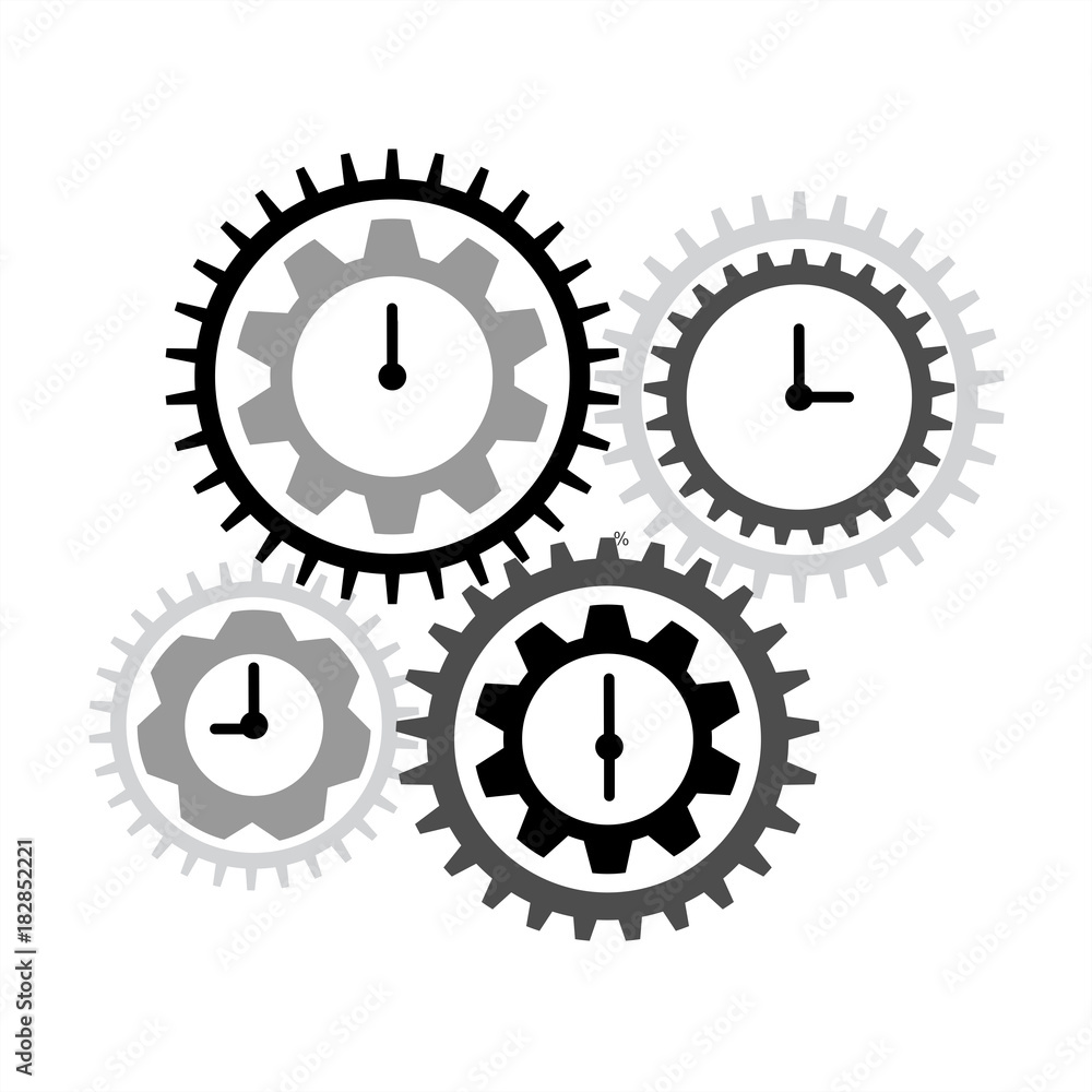 Time Management Icon. Flat Design. Business Concept. Time Management Icon. Flat Design. Business Concept.