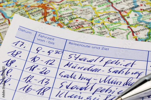 Принти на полотні logbook for car