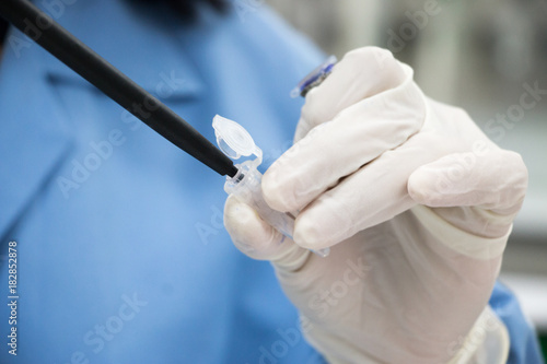 Картината върху платно Agarose gel electrophoresis is a method of gel electrophoresis used in biochemis