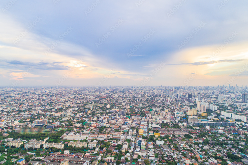 Bangkok cityscape many modern building sunset twilight Bangkok cityscape many modern building sunset twilight