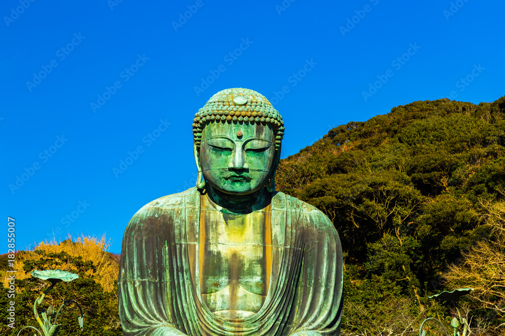 The Great Buddha in Kamakura. Located in Kamakura, Kanagawa Prefecture Japan. The Great Buddha in Kamakura. Located in Kamakura, Kanagawa Prefecture Japan.
