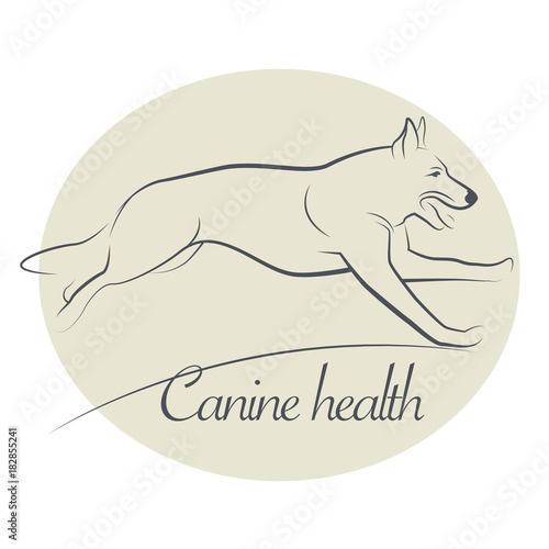 Abstract dog health symbol
