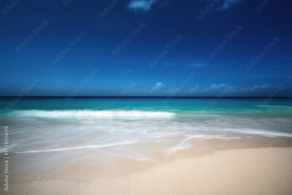Seychelles beach, long exposition, Mahe island