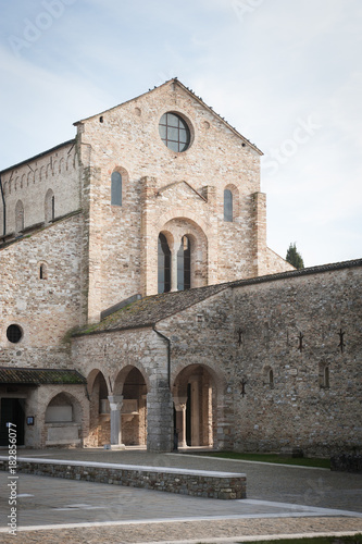 Aquileia  Basilica di Santa Maria Assunta  vista della facciata dalla piazza