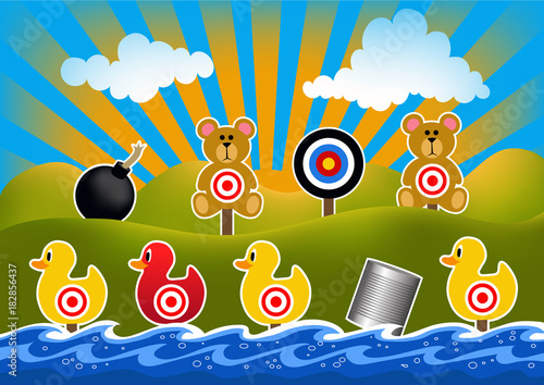 Duck Shoot Game Scene