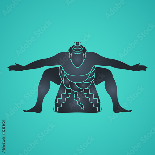 sumo vector logo icon illustration