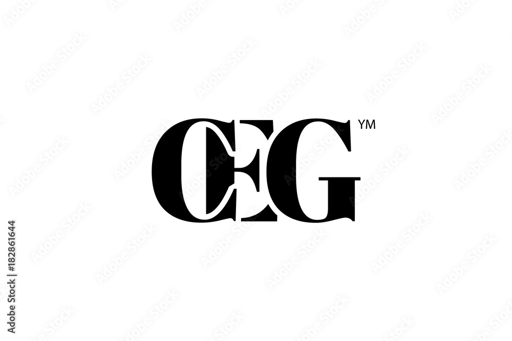 CEG Logo Branding Letter. Vector graphic design. Useful as app icon, alphabet combination, clip-art, and etc. - obrazy, fototapety, plakaty 