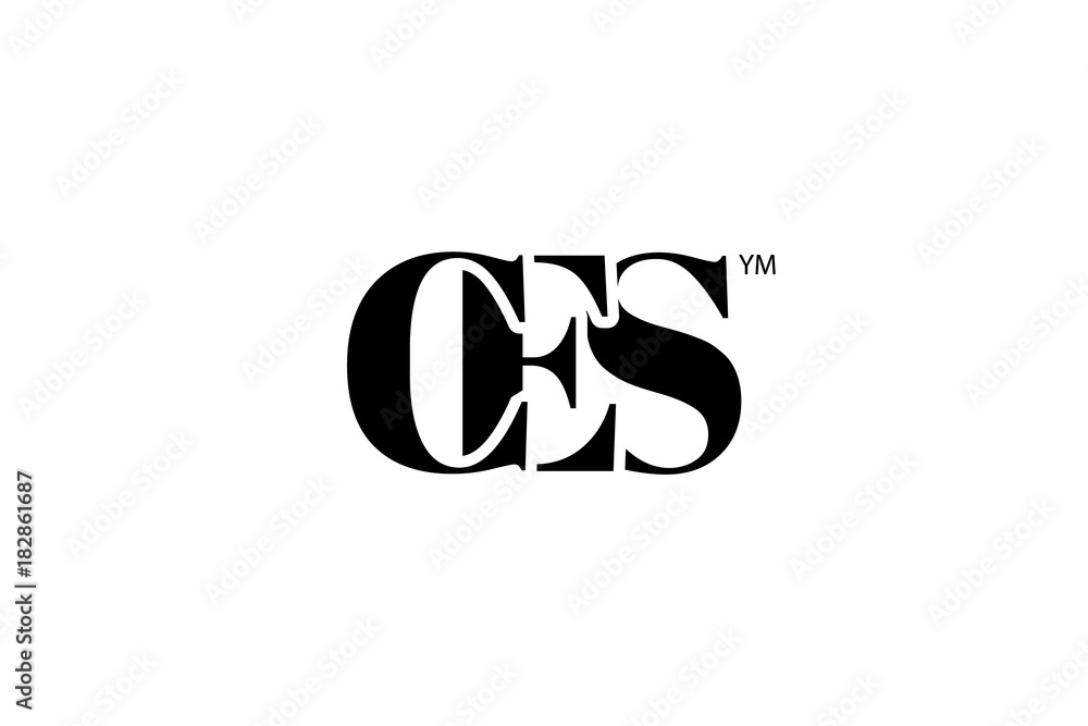 CES Logo Branding Letter. Vector graphic design. Useful as app icon, alphabet combination, clip-art, and etc. - obrazy, fototapety, plakaty 