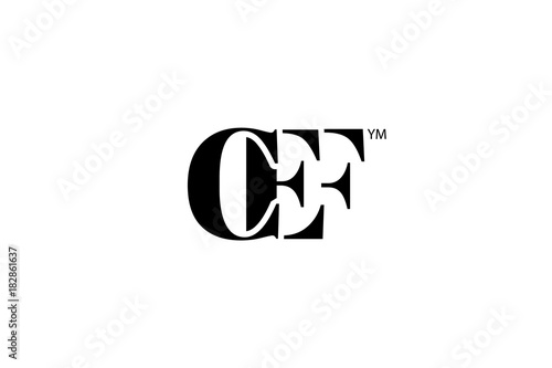 CEF Logo Branding Letter. Vector graphic design. Useful as app icon, alphabet combination, clip-art, and etc. photo