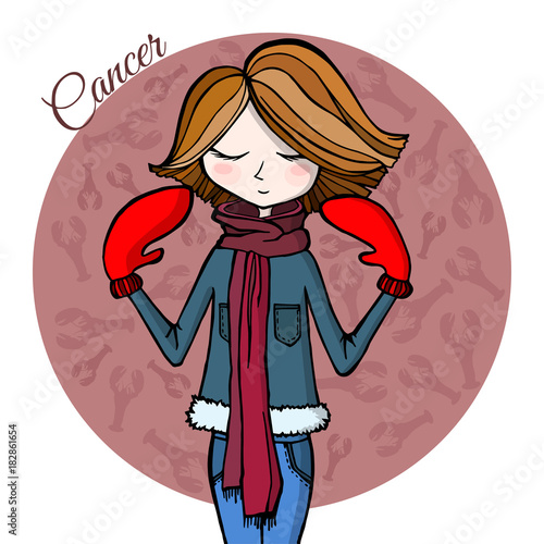 Cute zodiac sign Cancer