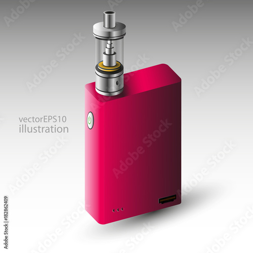 Vip electronic cigarette red vector illustration