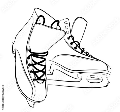 Sketch of the figured skates. 