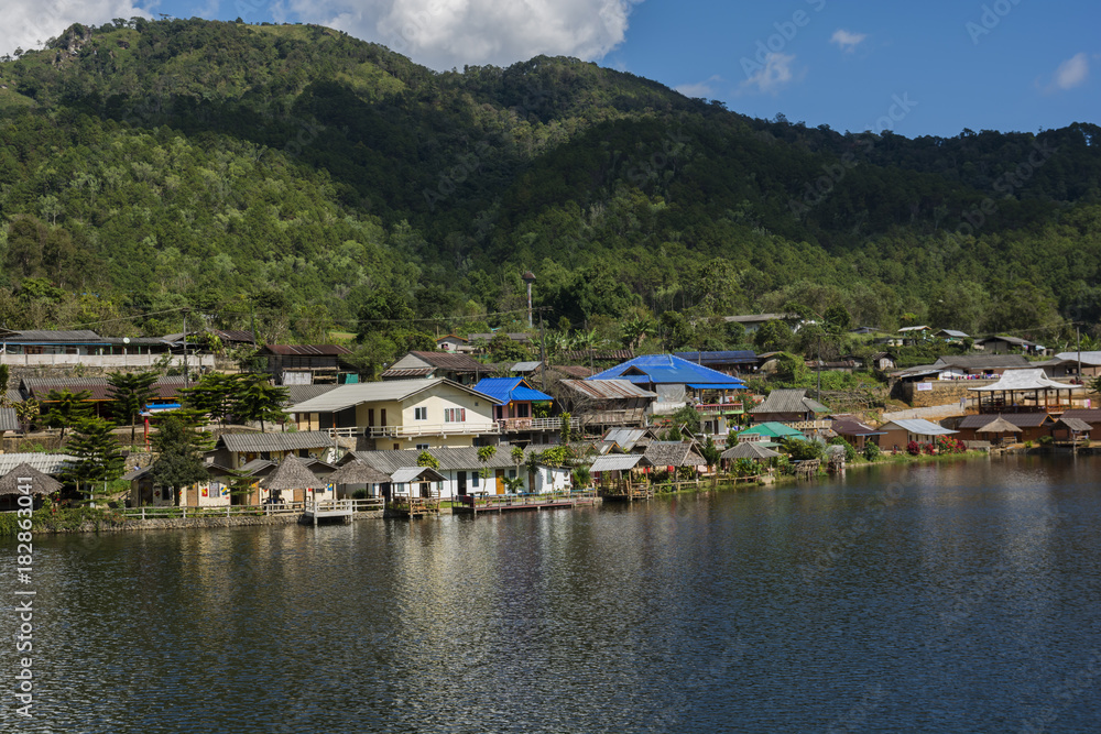 Beautiful nature of the RakThai village (Landmark), MaeHongSon, Thailand. Beautiful nature of the RakThai village (Landmark), MaeHongSon, Thailand.