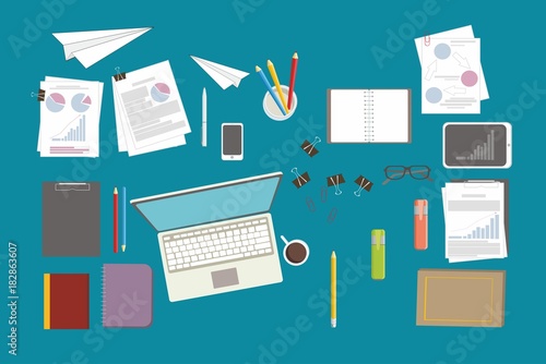 online-education set. Mobile courses, tutorial, global education, professional training, online library, workplace concepts