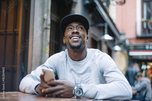 young  man using the phone
