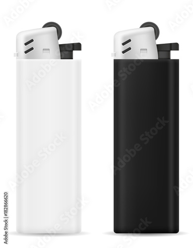 plastic disposable lighter vector illustration