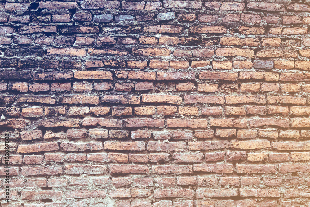 old rustic brick wall texture background