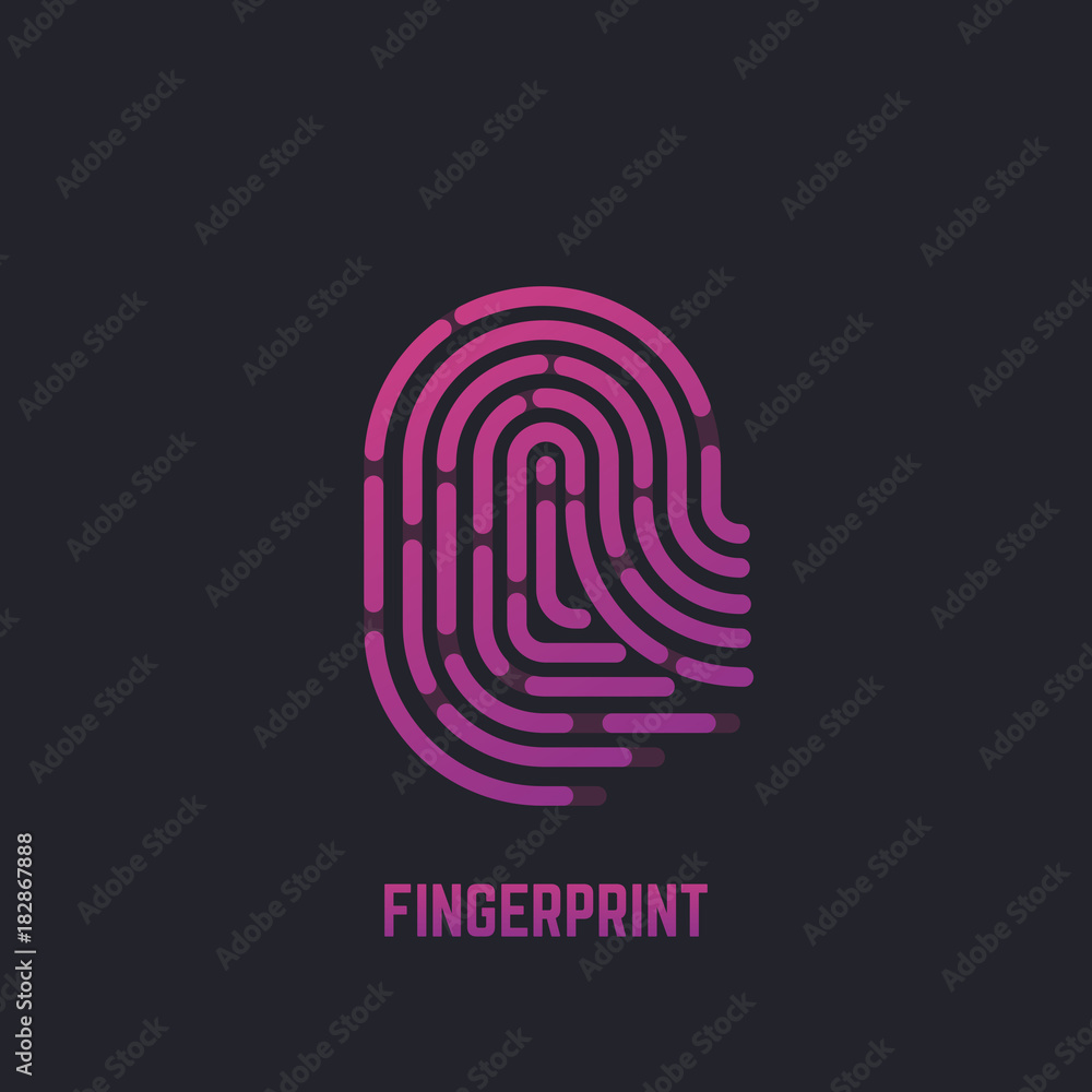 Fingerprint gradient logo Fingerprint gradient logo