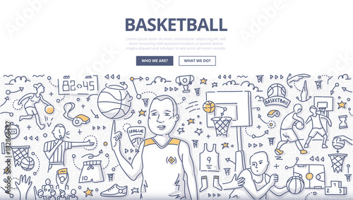 Basketball Doodle Concept
