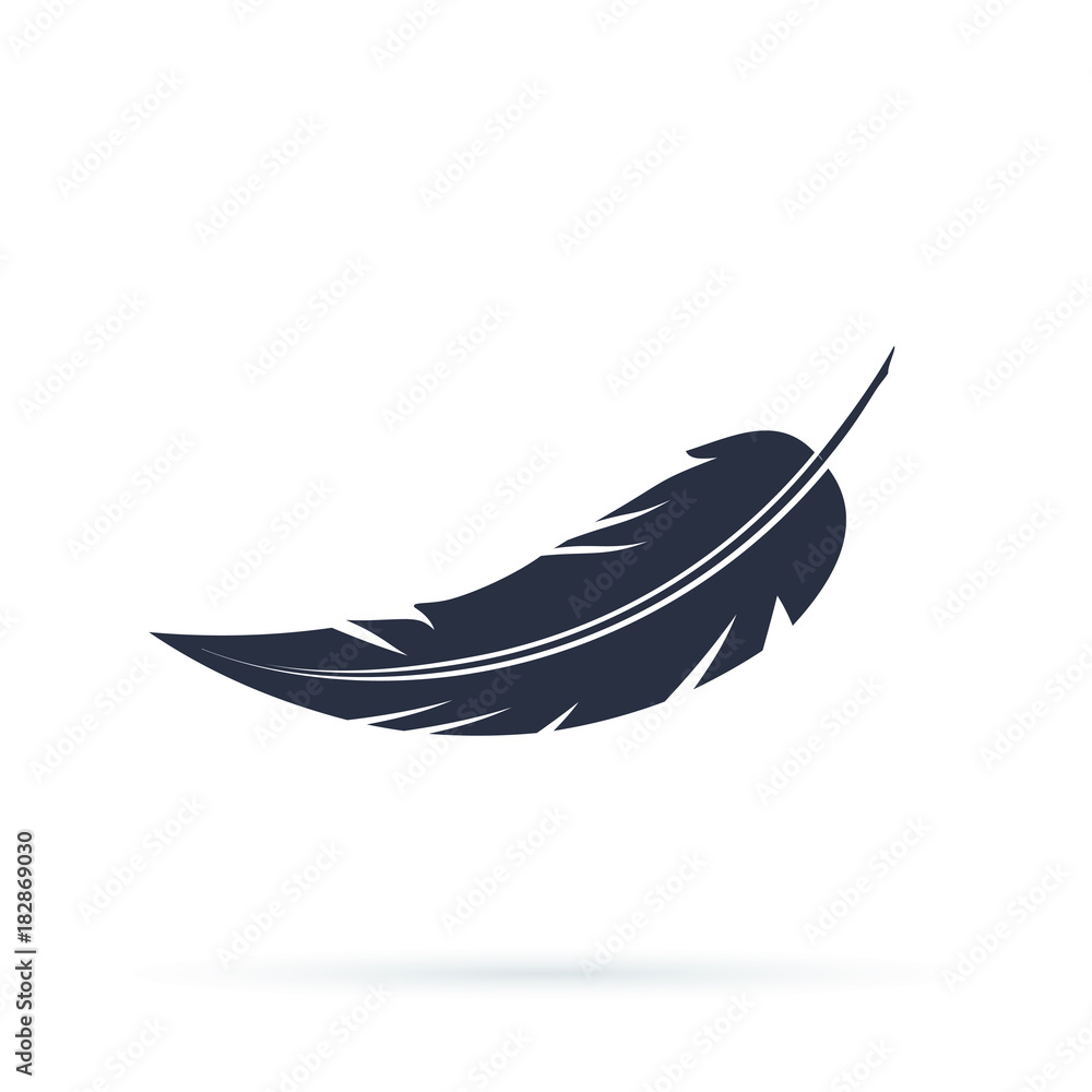 Feather vector icon isolated on white background Feather vector icon isolated on white background