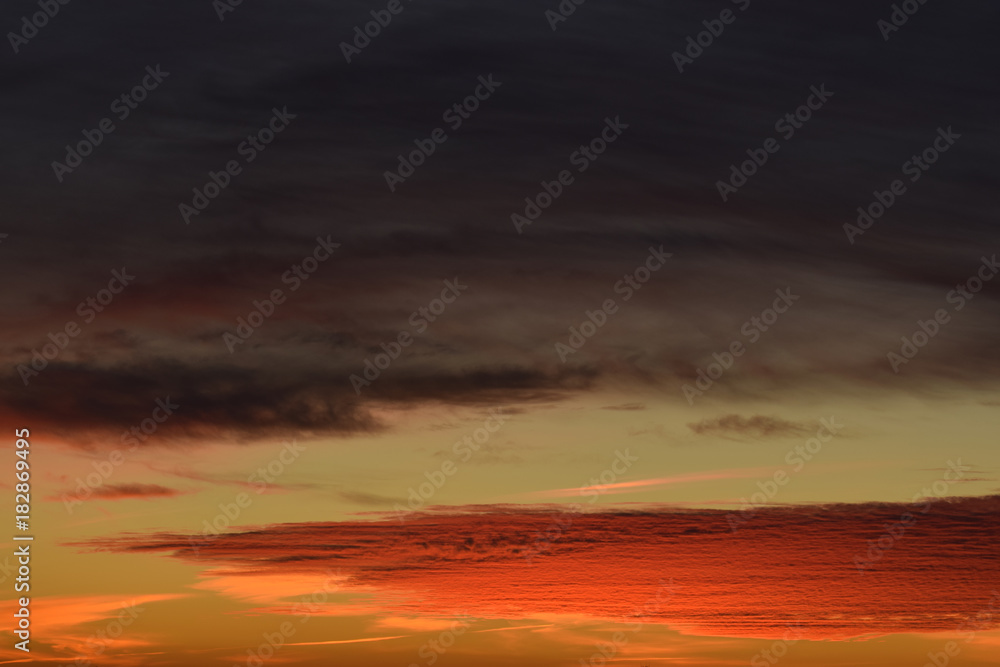 Sunset above Fox Tor Bodmin Moor Cornwall
