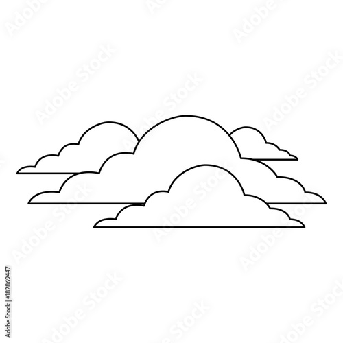 clouds sky climate overcast day scene vector illustration