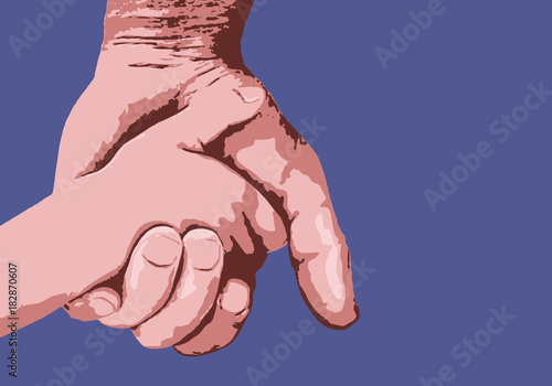 main - enfant - père - fils - amour - aimer - symbole - protection - protéger - tenir la main - génération